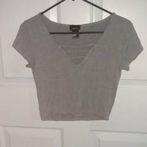 🎄Grey crop top